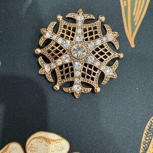 Elegant Gold and Silver Brooch